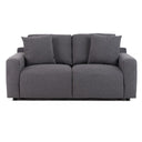 Gloria - Modern Grey Fabric Loveseat