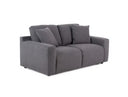 Gloria - Modern Grey Fabric Loveseat