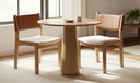 Carol Dining Chair Tan Leather Set of Two