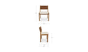 Carol Dining Chair Tan Leather Set of Two