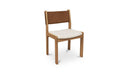 Carol Dining Chair Tan Leather Set of Two