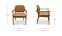 Norrie Dining Chair Brown Leather