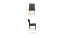 Demi Dining Chair Brown Leather-Set of Two