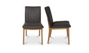 Demi Dining Chair Brown Leather-Set of Two