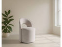 Gordon - Modern Cream Fabric Swivel Dining Chair