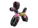 Graffiti Balloon Dog - Black + Multi-Color Sculpture