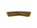 Granby - Glam Mustard + Gold Fabric Sectional Sofa