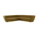 Granby - Glam Mustard and Gold Fabric Sofa