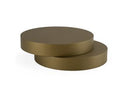 Kudo - Glam Clear Glass and Gold Glass Coffee Table