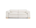 Gregory - Modern Off-White Leather Sofa w/ 2 Recliners