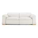 Gregory - Modern Off-White Leather Sofa w/ 2 Recliners