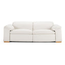 Gregory - Modern Off-White Leather Sofa w/ 2 Recliners