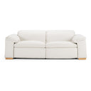 Gregory - Modern Off-White Leather Sofa w/ 2 Recliners