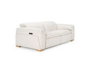 Gregory - Modern Off-White Leather Sofa w/ 2 Recliners