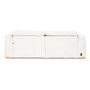 Gregory - Modern Off-White Leather Sofa w/ 2 Recliners