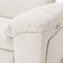 Gregory - Modern Off-White Leather Sofa w/ 2 Recliners