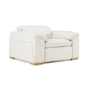 Gregory - Modern Off-White Leather Sofa w/ 2 Recliners
