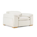 Gregory - Modern Off-White Leather Recliner Chair