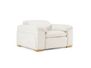 Gregory - Modern Off-White Leather Recliner Chair