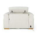 Gregory - Modern Off-White Leather Recliner Chair
