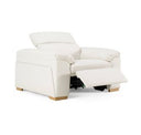 Gregory - Modern Off-White Leather Sofa w/ 2 Recliners
