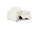 Gregory - Modern Off-White Leather Recliner Chair