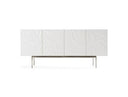 Perret - Glam Black Ash & Brushed Brass Modern Buffet