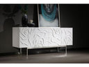 Perret - Glam Black Ash & Brushed Brass Modern Buffet