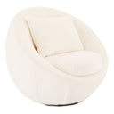 Gypsum - Modern White Swivel Accent Chair