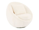 Gypsum - Modern White Swivel Accent Chair