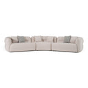 Nomad - Modern Off-White Fabric Curved Sectional Sofa