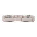 Nomad - Modern Off-White Fabric Curved Sectional Sofa