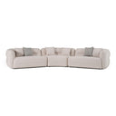 Nomad - Modern Off-White Fabric Curved Sectional Sofa