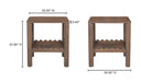 Wiley Side Table Vintage Brown
