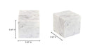Cora Cube Tabletop Accent Banswara Purple White Marble