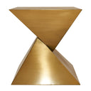 Hadler - Glam Brushed Gold Metallic End Table