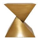 Hadler - Glam Brushed Gold Metallic End Table