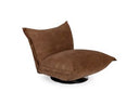 Hagen - Modern Camel Velvet + Chrome Swivel Accent Chair