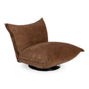 Hagen - Modern Camel Velvet + Chrome Swivel Accent Chair