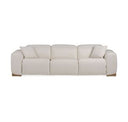 Hagerty - Modern Brown Leather Sofa with 2 Power Recliners