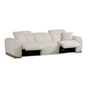 Hagerty - Modern Off-White Fabric Sofa With 2 Power Recliners