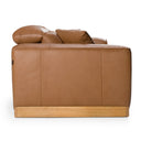 Hagerty - Modern Brown Leather Sofa with 2 Power Recliners