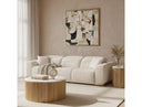 Hagerty - Modern Off-White Fabric Sofa With 2 Power Recliners