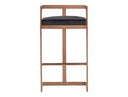 Halifax Modern Black Velvet & Rosegold Bar Stool