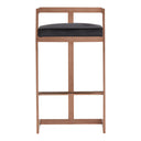 Halifax Modern Black Velvet & Rosegold Bar Stool