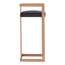 Halifax Modern Black Velvet & Rosegold Bar Stool