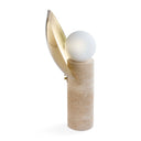 Halo Travertine Table Lamp