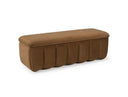 Harris - Modern Brown Fabric Bench w/ Storage