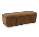 Harris + Emilio - Modern Brown Fabric + Burlap + Walnut 4-Piece Bedroom Set