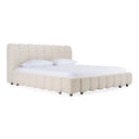 Harris - Modern Off-White Fabric Bed